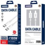 Jellico kábel B22 USB-C - USB-C PD 100W 1M fehér