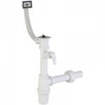 Styron Egymedencés Mosogató szifon túlfolyóval+mosogép csatlakozóval (ST-538-1) (STY-538-1)