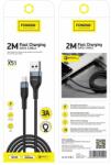 FONENG kábel X51 Micro USB 3A 2M Fekete