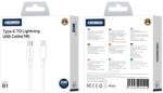 Jellico kábel B1 USB-C - Lightning PD 20W 1M Fehér