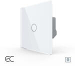 LIVOLO Intrerupator Simplu cu Variator si Touch LIVOLO din Sticla - Protocol ZigBee EC Alb (VL-FC1D1Z2-2G-2W)