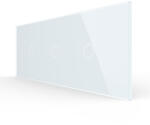 LIVOLO Intrerupator Simplu + Simplu + Simplu cu Touch LIVOLO cu Rama Din Sticla Standard Italian 6M Alb (VL-FC1/1/1-6W)