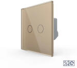 LIVOLO Intrerupator Dublu cu Revenire Contact Uscat si 12/24V cu Touch LIVOLO Auriu (VL-FC2HC-2G-2A)