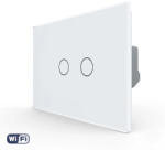 LIVOLO Intrerupator Dublu Wi-Fi cu Touch LIVOLO din Sticla - Standard Italian Alb (VL-FC2NY-2G-3W)