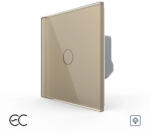 LIVOLO Intrerupator Simplu cu Variator si Touch LIVOLO din Sticla - Protocol ZigBee EC Auriu (VL-FC1D1Z2-2G-2A)