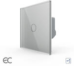 LIVOLO Intrerupator Simplu Cap Scara / Cruce cu Touch LIVOLO din Sticla u2013 Protocol ZigBee EC Gri (VL-FC1SZ2-2G-2I)