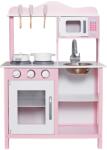 Ginger Home fa gyermek konyha kiegészítőkkel - Rózsaszín játék konyha szerepjátékhoz, 3 éves kortól (W10C404I)