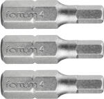 Fortum behajtóhegy HEX, 3 db, S2 acél; H 5x25mm, bliszteren