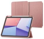 Spigen URBAN FIT tok álló (FLIP, oldalra nyíló, TRIFOLD, asztali tartó, ceruza tartó, textil minta) ROZÉARANY ACS07756 (ACS07756)