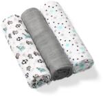 BabyOno BabyOno, Natural Bamboo, scutece din fibra naturala de bambus, 70x70 cm, 3 buc. , gri