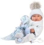 Llorens 84337 NEW BORN BOY - păpușă realistă cu corp de vinil complet - 43 (MA4-84337) Papusa