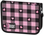 St. Majewski Penar neechipat cu 1 compartiment si 2 extensii, St Majewski, St Right, Pink Checkered Penar