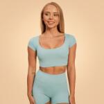 GymBeam BeastPink Sense Cropped póló Storm Blue M
