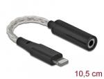 Delock Audio Adapter 8 tus Lightning apa 3, 5 mm 4 tus sztereo jack anya 10, 5 cm (66317)
