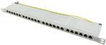 LogiLink Cat. 6A Patch Panel 24-Port STP, grey, half unit height (NP0062)