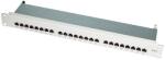 LogiLink Cat6 Patch Panel 24 portos, szürke, teljesen árnyékolt (NP0040A)