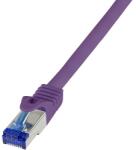 LogiLink Patch cable Cat. 6A S/FTP Ultraflex 3P/GHMT certified, purple 0.25m (C6A019S)