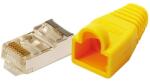 LogiLink CAT-5 Moduláris csatlakozó, árnyékolt, törésgátlóval 100db, sárga (MP0015)