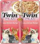 Inaba Foods Cat Twin Packs Tuna & Chicken Recipe - Din pui crescuți în libertate (48 pachete ~ 24 x 2 x 40 g) 1920 g