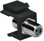 LogiLink Keystone Coupler F-Type 75 Ohm F/F, black (NK0018B)