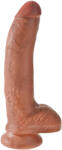 King Cock - dildou realist cu testicule - 23 cm - maro (05326900000) Dildo