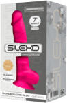 SilexD 7 - dildo cu ventuză, cu testicule - 17, 5 cm (roz) (05377050000) Dildo