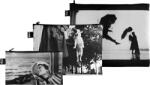 LOQI Set săculeți Museum Elliott Erwitt Eiffel Tower, Dog Jumping și California Kiss, din materiale reciclate, 3 buc (ZP.EE)