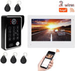 Flexidoor WiFi-s 7 colos 2 VEZETÉKES érintőképernyős kaputelefon SZETT. Kódzár és kártyaolvasó. FlexiDoor. FD-703214