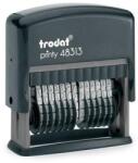 Trodat Számbélyegző, TRODAT, "Printy 48313", fekete ház, fekete párnával (48313) - tonerpiac