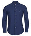 Ralph Lauren Hosszú ujjú ingek SLIM FIT EGYSZÍNŰ POPLIN ING Tengerész EU XXL