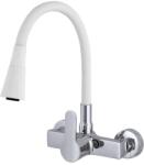Gamma Flex 3000 konyhai FALI csaptelep fehér-króm, beépíthető (5907558299649)