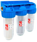 Ermetiq Szűrőház és szűrőbetét 3x 10" - 3/4" EWY-3F34/10 (EWY-3F34/10)