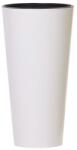 Prosperplast Virágcserép betéttel TUBUS Slim Shine, 250x476 mm, fehér