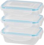 MagicHome Ételhordó MagicHome Lunchbox szett YH375, téglalap alakú, 3 db, 400 ml, 162x111x51 mm