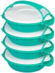MagicHome Ételhordó MagicHome, kerek, 4 részes, színes, 4x 1000 ml, 22, 4x20, 5x29, 5 cm