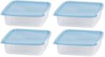 MagicHome Ételhordó MagicHome Lunchbox szett YH128, 4 db, 1000 ml, 177x177x58 mm, négyzet alakú, Clip