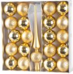  Gömbök MagicHome Karácsony, készlet, 21 db, 6 cm, arany, csúcs, karácsonyfára