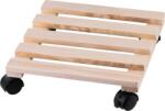 Strend Pro Virágcserép alátét Strend Pro, 30x30x7 cm, görgős, mozgatható, állvány, max. 50 kg, fa