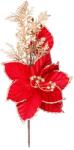 MagicHome Vianoce Ág MagicHome Karácsony, mikulásvirág virággal, piros-arany, 31 cm