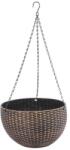 Strend Pro Virágcserép Strend Pro Modern, függő, arany, 26x16 cm, lánccal és akasztóval