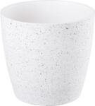 Strend Pro Virágcserép Strend Pro Stone, 28x26 cm, fehér, kő hatású