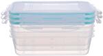 MagicHome Ételhordó MagicHome Lunchbox szett YH377, 3 db, 1350 ml, 155x215x75 mm, téglalap alakú, Clip