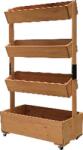 Strend Pro Függőleges virágcserép Strend Pro, ágyás, 4 szintes, kerekekkel, 85x45x147 cm