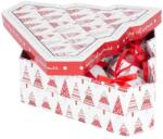 MagicHome Gömbök MagicHome Karácsony, fákkal, 6 db, 7, 5 cm, piros/fehér, karácsonyfára