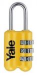 Yale Lakat Yale YP2/23/128/1, függő, utazó, számkombinációs, sárga