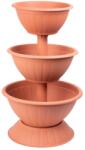  Virágcserép Strend Pro PYRAMID, háromszintes, 82 cm, terrakotta