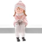  Figura MagicHome Karácsonyi, Kislány, polirezin, 8, 5x8x13, 5 cm