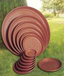 ICS Alátét ICS ERICA, virágcseréphez, kerek, terrakotta színű, műanyag, 24 cm