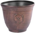  Virágcserép Strend Pro, fém hatású, réz megjelenésű, 25x30 cm