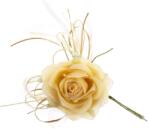  Virág MagicHome, rózsa, arany, szár, virágméret: 10 cm, virághossz: 18 cm, 6 db-os csomag